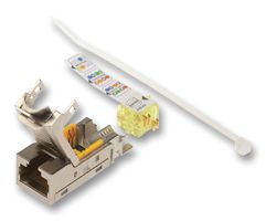 HARTING 20 82 001 0001 Modular Connector, RJ45 Jack, 1 x 1 (Port), 8P8C, Cat6, IP20, Cable Mount