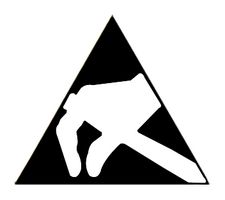 ETTINGER 034.11.545 Label, Electrostatic, 8 mm, 8 mm, PVC, ESD (ISO Symbol)