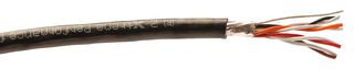 ALPHA WIRE 25481 BK005 Multipair Cable, Xtra Guard® 2, Screened, 1 Pair, 22 AWG, 0.35 mm², 100 ft, 30.5 m