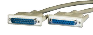 ROLINE 11.01.3630 Computer Cable, D Sub Mini Plug, 25 Way, D Sub Mini Socket, 25 Way, 9.84ft, 3m, Beige