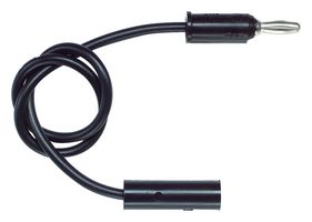 POMONA 4702-24-0 Test Lead, 4mm Banana Plug to 4mm Banana Socket, Black, 15 A, 610 mm