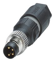 PHOENIX CONTACT 1441037 Sensor Connector, IP67, M8, Male, 4 Positions, IDC / IDT Pin, Straight Cable Mount
