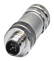 PHOENIX CONTACT 1508352 Sensor Connector, IP67, Shielded, M12, Male, 5 Positions, Screw Pin, Straight Cable Mount