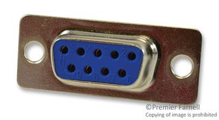 MULTICOMP SPC15463 D Sub Connector, DB9, Standard, Receptacle, 9 Contacts, DE, Solder