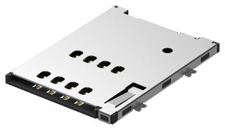 GCT SIM4065-8-1-15-00-A Memory Card Connector, Mini SIM, Push-Push, 8 Contacts, Copper Alloy, Gold Plated Contacts