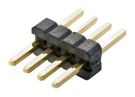 GCT BD020-04-A-J-0350-0300-L-G Pin Header, Board-to-Board, 1.27 mm, 1 Rows, 4 Contacts, Through Hole Straight, BD020