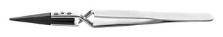 IDEAL-TEK 2AXCPR.SA Tweezer, Component Positioning, Straight, Round, Stainless Steel, PEEK Tip, 125 mm