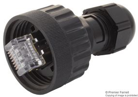 MOLEX 130057-0003 Modular Connector, BRAD, RJ45 Plug, 1 x 1 (Port), 8P8C, Cat5e, IP67, Cable Mount