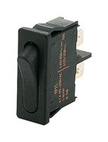 MARQUARDT 01911.1102-03 Rocker Switch, On-Off, SPST, Non Illuminated, Panel Mount, Black, 1900 Series