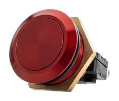 ITW SWITCHES 76-9513/4044R Vandal Resistant Switch, 76-95 Series, 19.3 mm, SPDT-DB, Momentary, Round, Red