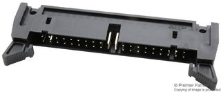 MULTICOMP PRO MC-254-40-LL-RA-DIP Pin Header, Right Angle, With Long Ejector (10.8mm), Wire-to-Board, 2.54 mm, 2 Rows, 40 Contacts