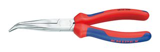 KNIPEX 38 25 200 Plier, Bent Tip, Chrome Plated, 200 mm Overall Length