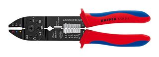KNIPEX 97 21 215 Crimp Tool, Hand, 20AWG to 13AWG Non-Insulated Open Plug Connectors