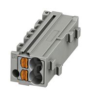 PHOENIX CONTACT 3270302 DIN Rail Mount Terminal Block, 1 Ways, 26 AWG, 14 AWG, 2.5 mm², Push In, 17.5 A