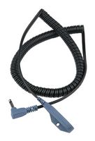 DESCO 19695 ESD Grounding Cord, Dual, Snap-One, Black/Blue, 6ft, 1Mohm, 4 mm Stud Size