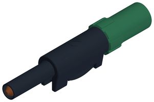 HIRSCHMANN TEST AND MEASUREMENT 931824104 Banana Test Connector, Plug, Cable Mount, 30 A, 60 VDC, Nickel Plated Contacts, Green