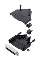 AMPHENOL COMMUNICATIONS SOLUTIONS L17DTPK-P-25+L77HDB44S D Sub Connector, With Backshell, HD44, High Density, Receptacle, DTPK-P, 44 Contacts, DB