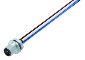 BINDER 76-0231-0015-00004-0200 Sensor Cable, M12 Plug, Free End, 4 Positions, 200 mm, 7.9 ", 713/763