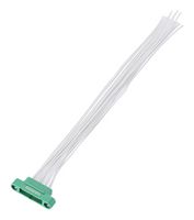 HARWIN G125-MC13405M1-0150L Cable Assembly, Black / Green, Gecko Screw Lock Plug to Free End, 34 Ways, 1.25 mm, 2 Row, 150 mm