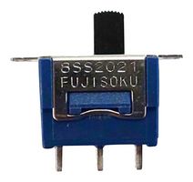 NIDEC COMPONENTS 8SS2021-Z Slide Switch, Subminiature, DPDT, On-Off-On, Panel Mount, 8SS Series, 6 A, 125 V