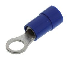 MOLEX 19070-0071 Ring Tongue Terminal, M4, #8, 14 AWG, 2.5 mm², InsulKrimp 19070 Series, Blue