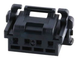 MOLEX 505151-0400 Connector Housing, Black, DuraClik 505151 Series, Receptacle, 4 Ways, 2 mm