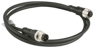 TELEMECANIQUE SENSORS XZCR1511064D2 Sensor Cable, M12 Plug, M12 Receptacle, 5 Positions, 2 m, 6.6 ft, XZ Series