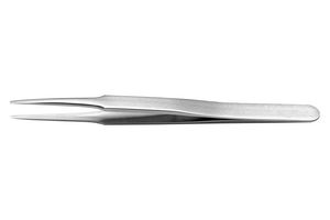 IDEAL-TEK 2A.S.0 Tweezer, Precision, Straight, Round, Stainless Steel Tip, 120 mm Length