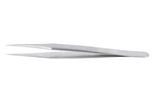 IDEAL-TEK M5E.S.0 Tweezer, Precision, Straight, Pointed, Stainless Steel Tip, 80 mm Length