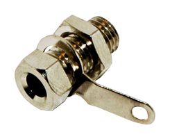 MUELLER ELECTRIC BU-P3267. Banana Test Connector, Jack, Panel Mount, 15 A, 2.5 kV, Nickel Plated Contacts