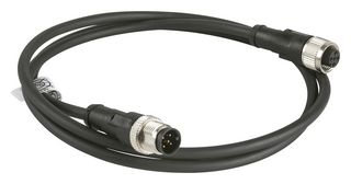 TELEMECANIQUE SENSORS XZCR1511064D5 Sensor Cable, M12 Plug, M12 Receptacle, 5 Positions, 5 m, 16.4 ft, XZ Series