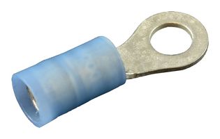 MOLEX 19073-0072 Ring Tongue Terminal, M4, #8, 14 AWG, 2.5 mm², Avikrimp 19073 Series, Blue