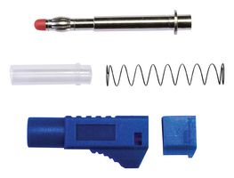 MUELLER ELECTRIC BU-3261410-6 Banana Test Connector, Plug, Cable Mount, 45 A, 1 kV, Blue