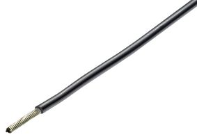 TE CONNECTIVITY - RAYCHEM 100G0111-0.50-0 Wire, Polymer, Zero Halogen, Black, 21 AWG, 19 x 0.18mm, 100 m