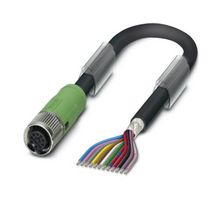 PHOENIX CONTACT 1430145 Sensor Cable, 12P, M12 Receptacle, Free End, 12 Positions, 5 m, 16.4 ft