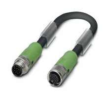 PHOENIX CONTACT 1402551 Sensor Cable, 12P, M12 Plug, M12 Receptacle, 12 Positions, 3 m, 9.8 ft