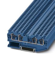 PHOENIX CONTACT 3031458 DIN Rail Mount Terminal Block, Feed-Thru, 4 Ways, 28 AWG, 10 AWG, 4 mm², Clamp, 32 A