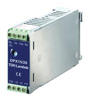 TDK-LAMBDA DPX20-24WD15 Isolated DIN Rail Mount DC/DC Converter, ITE, 4:1, 20 W, 2 Output, 15 V, 667 mA