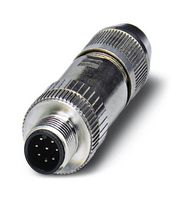 PHOENIX CONTACT 1543236 Sensor Connector, M12, Male, 8 Positions, IDC / IDT Pin, Straight Cable Mount