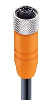 LUMBERG AUTOMATION RKTS 4-288/10 M Sensor Cable, 4 Pos, M12 Receptacle, Free End, 4 Positions, 10 m, 33 ft, RKTS Series