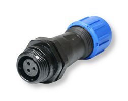 MULTICOMP PRO MP002525 Circular Connector, MP-T13, Inline Receptacle, Female Contacts, 3 Way, Threaded, Solder, IP68, 13A