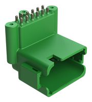 AMPHENOL SINE/TUCHEL ATF13-12PC-BM33 Automotive Connector, AT Series, Right Angle Receptacle, 12 Contacts, PCB Pin, Thermoplastic Body