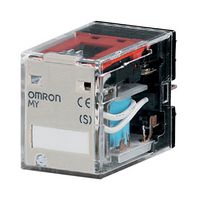 OMRON INDUSTRIAL AUTOMATION MY2 48DC(S) Power Relay, DPDT, 48 VDC, 5 A, MY Series, Socket, Non Latching