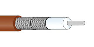 HUBER+SUHNER RG_142_B/U Coaxial Cable, RG142 / RG142B/U, 4.95mm, 50ohm, 100m