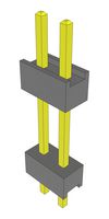 SAMTEC DW-02-09-L-S-467 Stacking Board Connector, DW, 2 Contacts, 2.54 mm, Through Hole, 1 Rows
