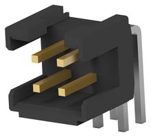 TE CONNECTIVITY 2842168-8 Pin Header, Board-to-Board, 2 mm, 2 Rows, 8 Contacts, Through Hole Right Angle, AMPMODU