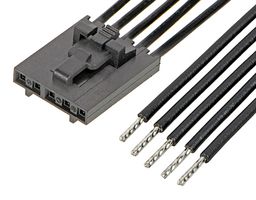 MOLEX 216271-1054 Cable Assembly, SL Receptacle to Free End, 5 Ways, 2.54 mm, 1 Row, 600 mm, 23.6 "