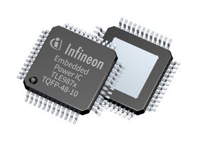 INFINEON TLE9872QTW40XUMA1 MCU, Application Specific, 32 bit, 40 MHz, 8 KB RAM/256 KB Program, 5.5 V to 27 V in, TQFP-48