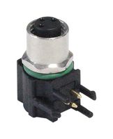 BULGIN LIMITED PXMBNI08RAF04APCM8 Sensor Connector, PXM Series, M8, Female, 4 Positions, PCB Socket, Right Angle PCB Mount
