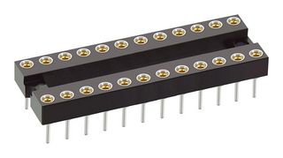 HARWIN D2924-42 IC & Component Socket, 24 Contacts, DIP, 2.54 mm, D29, 7.62 mm, Beryllium Copper